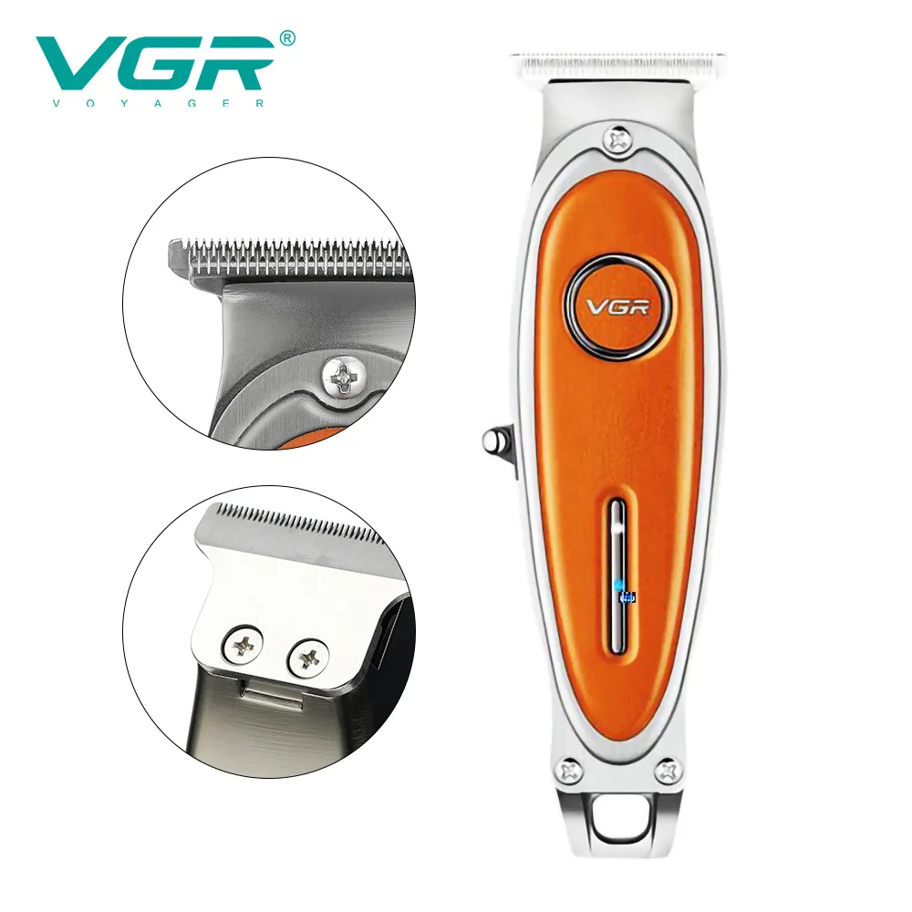 VGR 262 Hair Clipper Professional ใหม่ Retro ชาร์จ Personal Care Clippers หนังแบบพกพาตัดผม Trimmer สำหรับชาย VGR V262