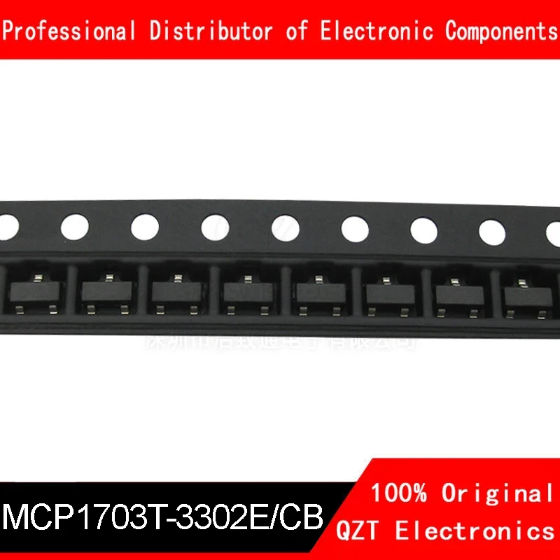 10 sztuk MCP1703T-3302E/CB SOT-23 MCP1703 3.3V SOT23 MCP1703T nowa oryginalna