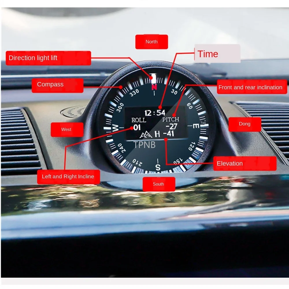 For Toyota Land Cruiser 200 2016 2017 2018 2019 2020 Central Control Multi-function Compass Modification Accessories