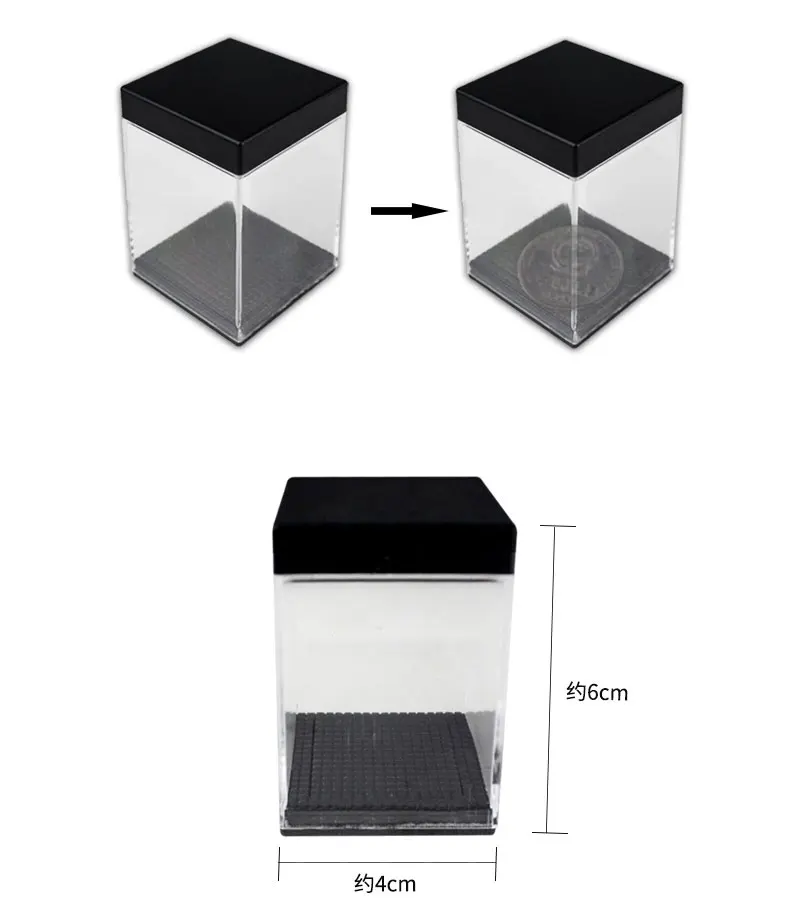 Волшебный реквизит, монета появляется в коробке, волшебный трюк с инструкцией, смешной волшебный трюк, Хрустальная коробка для фотографий