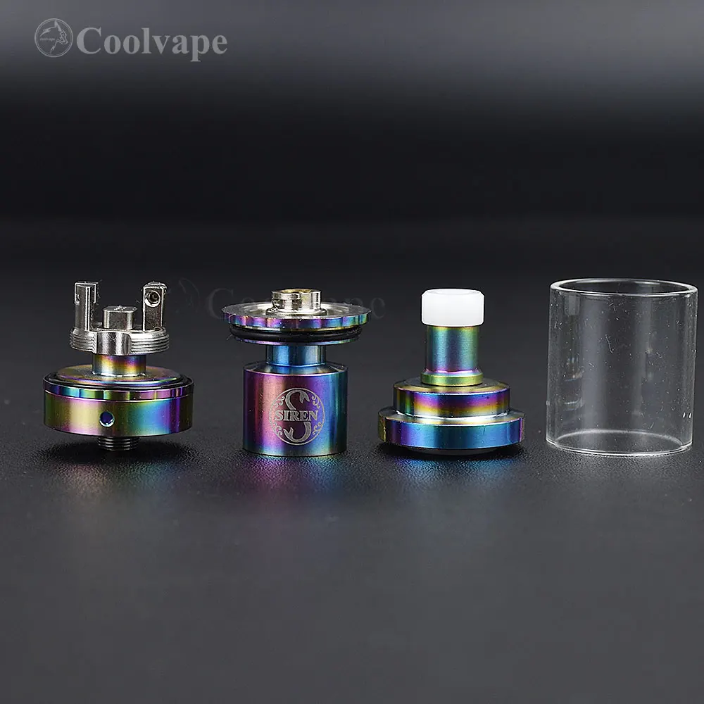 ไซเรน V2 GTA MTL RTA 22 มม./24 มม.Rebuildable ถัง RTA ขดลวดเดี่ยว 2 ml/4.5 ml rta การไหลของอากาศ Atomizer vs เกลือ RTA mtl rta kayfun v5