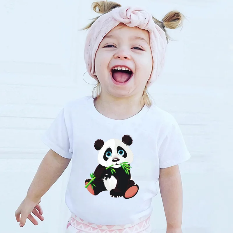 

Newest 2020 Baby Girl Clothes Funny Kawaii Panda Print Cute Cartoon Boys T Shirt Fashion T-shirt Summer Kids Shirt,oHKP5390