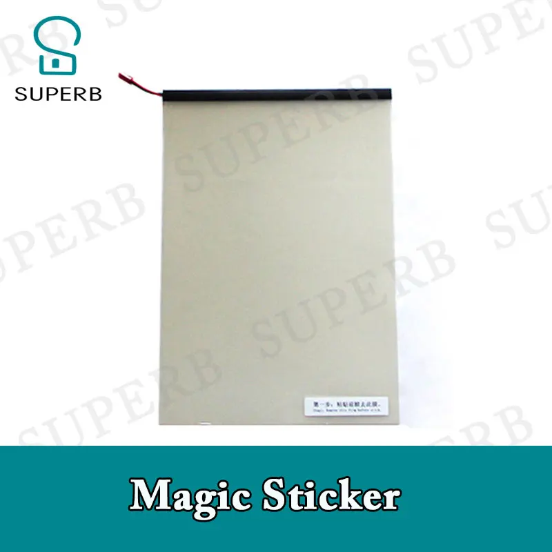 Superb escape room props magic sticker power on the stick to make it transparent show the hidden clues behind the magic sticker