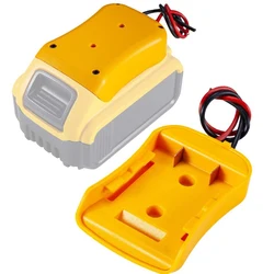 Battery Adapter for 18V 20V MAX Battery Dock Holder Power Mount Connector with 12 Gauge Robotics DIY Power Tools yellow