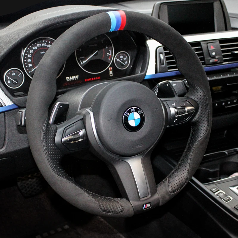 

Suitable for BMW 3 Series 5 Series 7 Series M Series X1 X5 X3 320li X2 X4 hand-sewn steering wheel cover leather grip cover