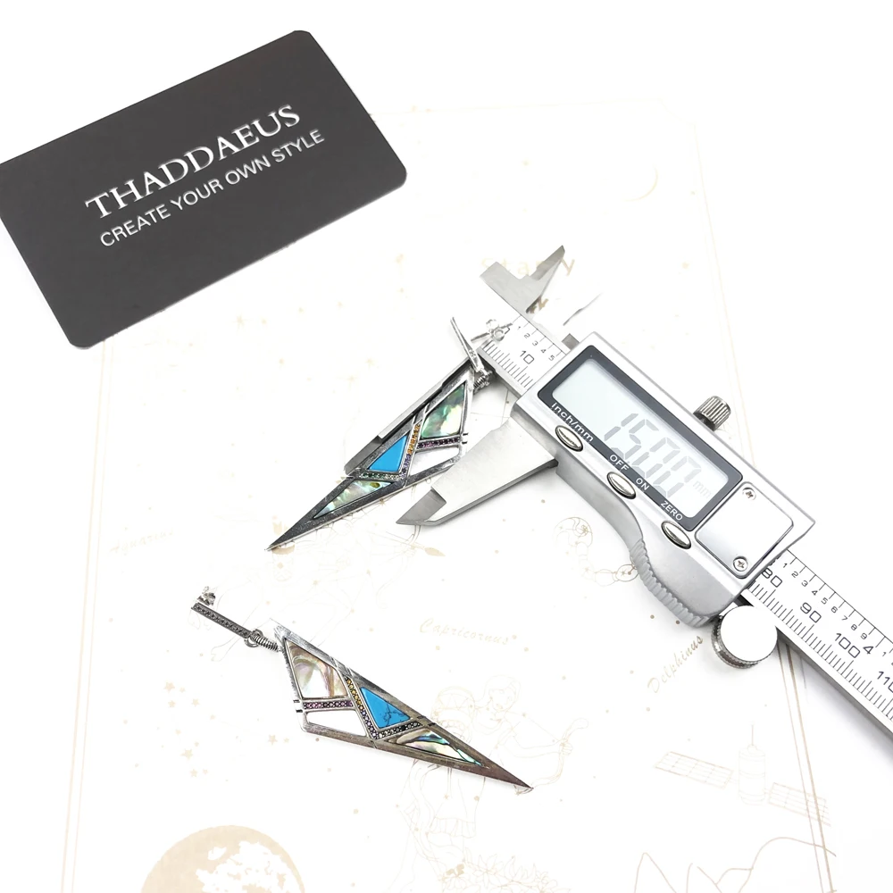 Ohrringe Dreieck, Amerikaner Edlen Schmuck Für Frauen Neue Sommer Sterling Silber 925 Türkis Ohr Geschenk Leistungsstarke Glück Charme – Detail 3