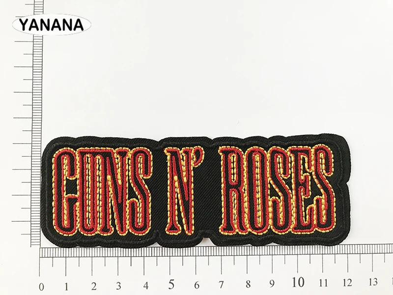 GUN BAND ROCK MUSIC Iron On Patches Cloth Mend Decorate Clothes Apparel Sewing Decoration Applique Badges Heavy Metal