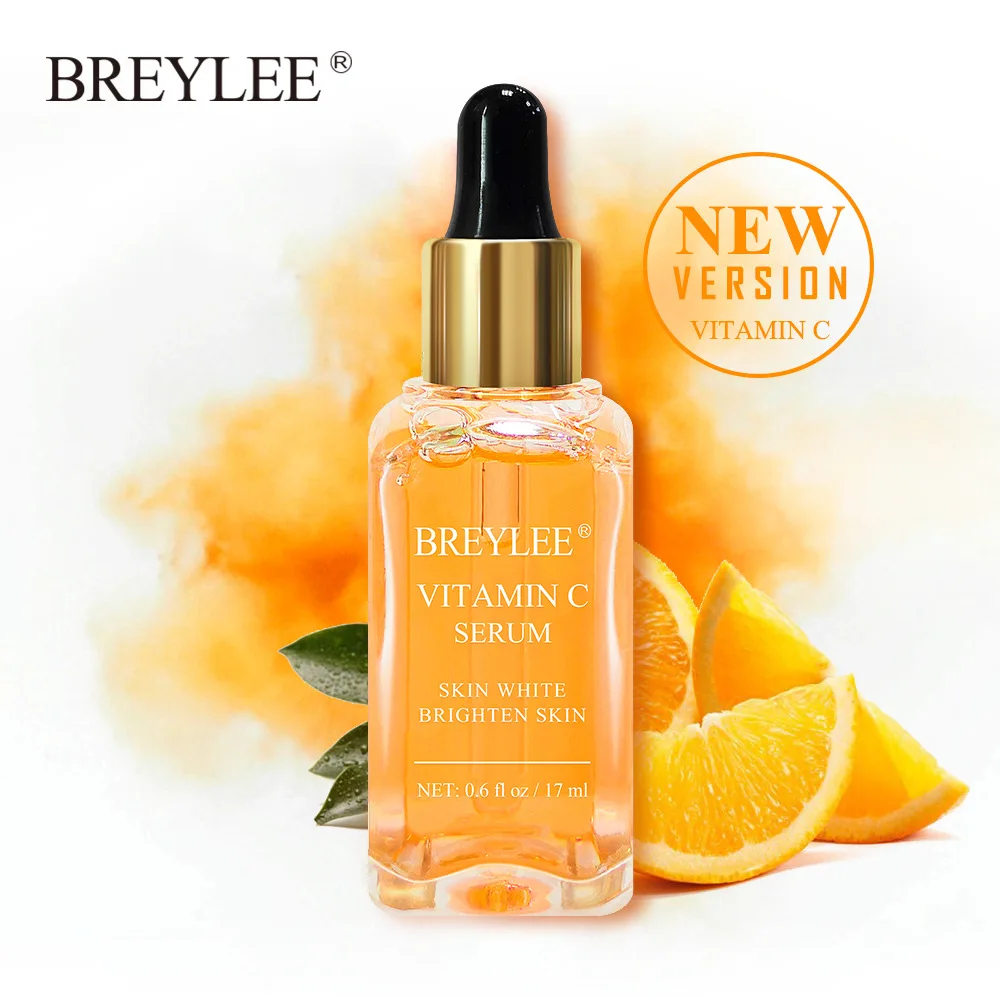 

BREYLEE Natural Vitamin C Serum Brighten Face Skin Care Fade Dark Spots Freckle Anti-Aging Whitening Serum Skin Care 15ml