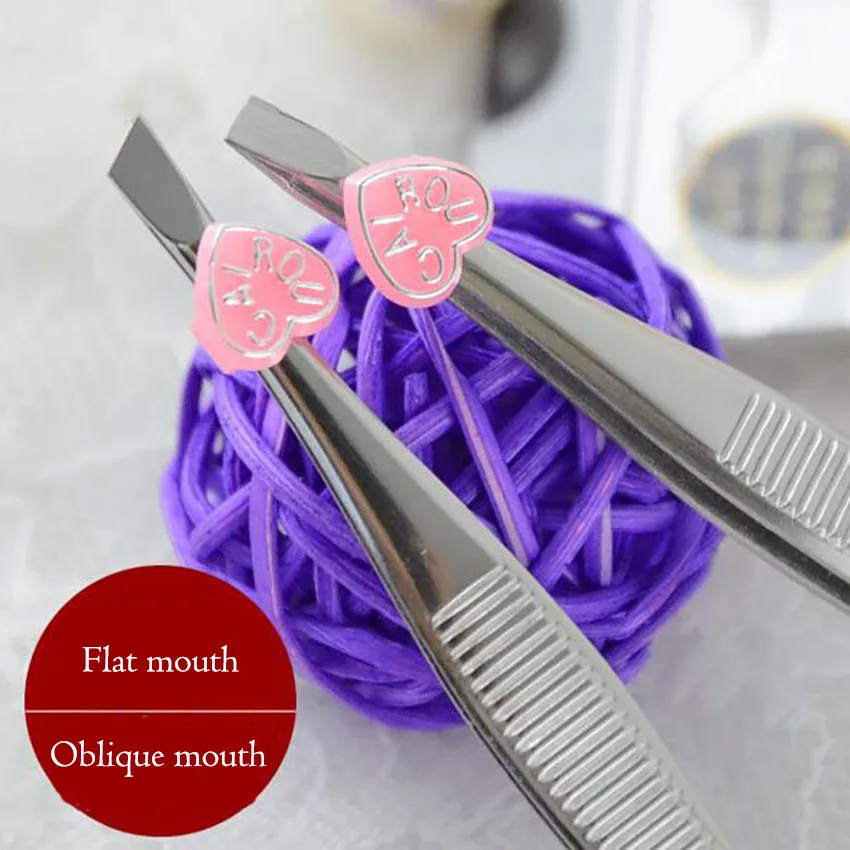 1Pc Trimming Eyebrow Clips Stainless Steel Eyebrow Tweezers Flat/Oblique Head Eyebrow Trimmer Hair Removal Beauty Makeup Tools