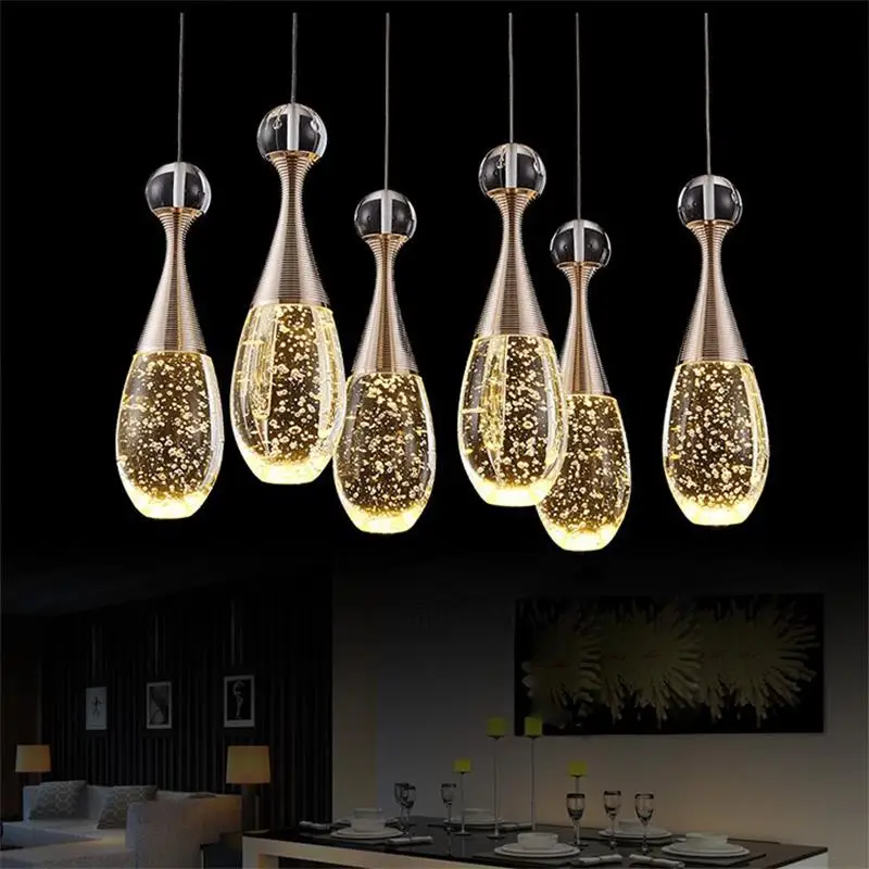 

led crystal pendant lamp restaurant light personality bar perfume pendant lights corridor aisle lamp Water-drop Light LB32715