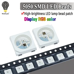 100PCS WAVGAT WS2812B 4pin 5050 SMD WS2812 Individually Addressable Digital RGB LED Chip 5V LED Chip SMD
