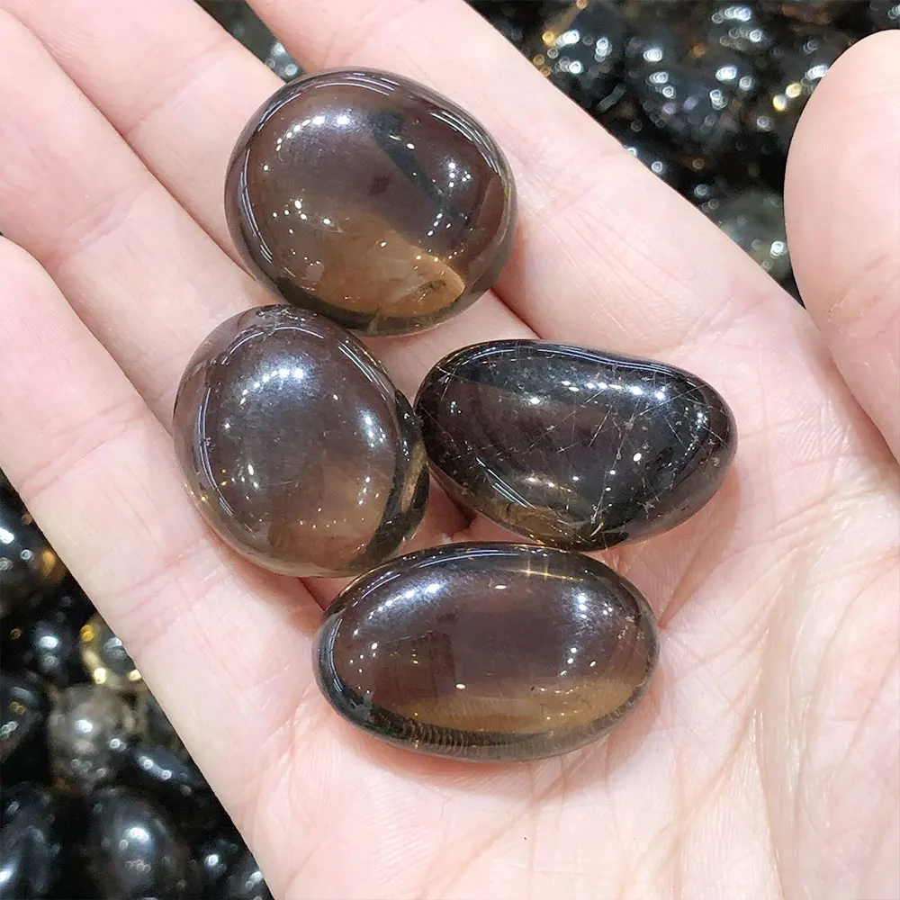 1pc Natural Smoky Quartz Irregular Polished Tumbled Stone Fish Tank Garden Aquarium Crystal Reiki Healing Chakra Home Decoration