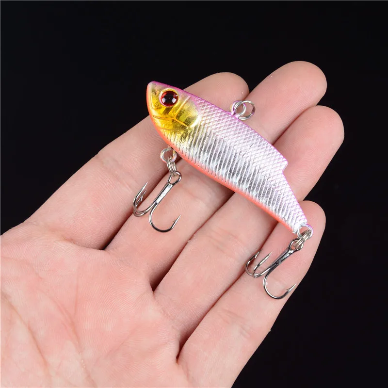 DHYJSFDC 1PCS 5.7cm/10g Artificial Japanese VIB Fishing Lure Lead Inside Hard Bait Diving Swivel Bait Winter Sea Fishing Tackle