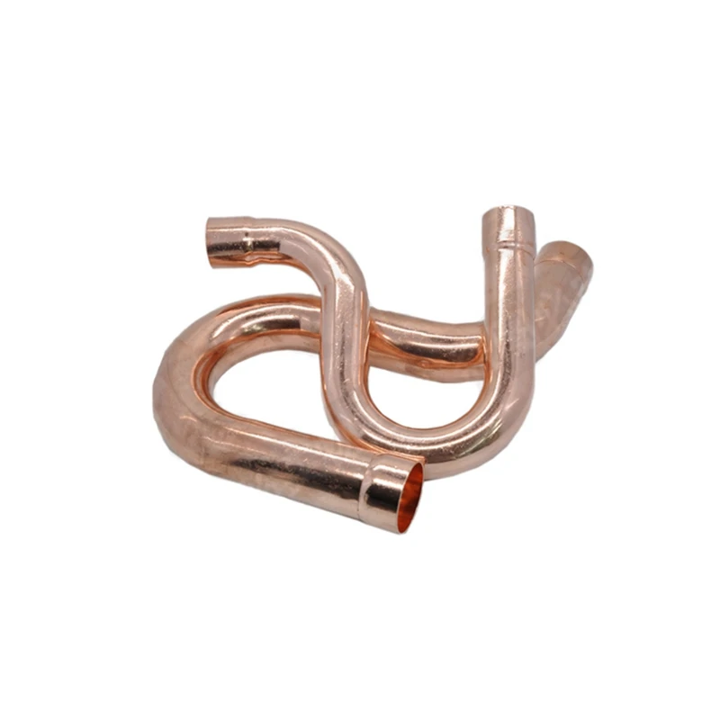 9.52-50.8mm Copper Fitting P Type Return Bend Elbow Double Socket Welding Pipe Connector for Air Conditioning Refrigeration