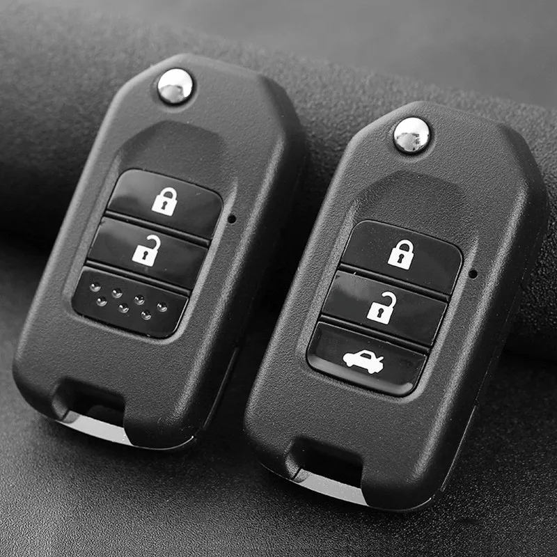 Remote Key Shell For Honda Civic Accord City CR-V Jazz XR-V Vezel HR-V FRV Original Uncut Blade Fob Replacement Car Accessories