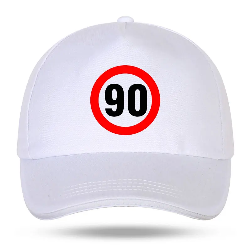 Women Men Hat Curved Sun Visor Hat Cotton speed limit sign 90 km/h Funny Baseball Cap Men Cap Outdoor Sun Hat Adjustable Sports