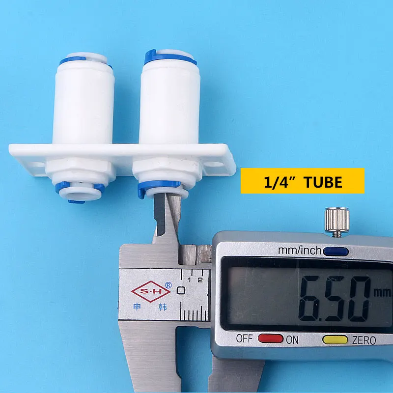 1/4 "(6.35Mm) ống Ống PE Kết Nối Bền Kẹp Thẳng Vách Ngăn Phụ Kiện Twain Đầu Nối Nhanh Sư Đoàn Đĩa Nước RO