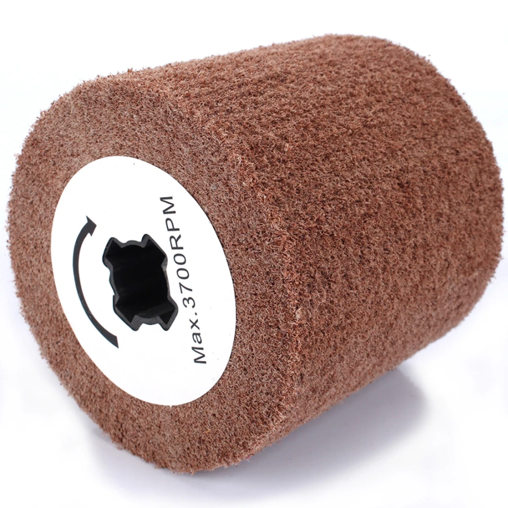 Non Tessuto di Nylon Flap Spazzola di Lucidatura Sbavatura Ruota Tamburo per in Acciaio Inox Tutti I Tipi di Metal90 * 100*19 Millimetri