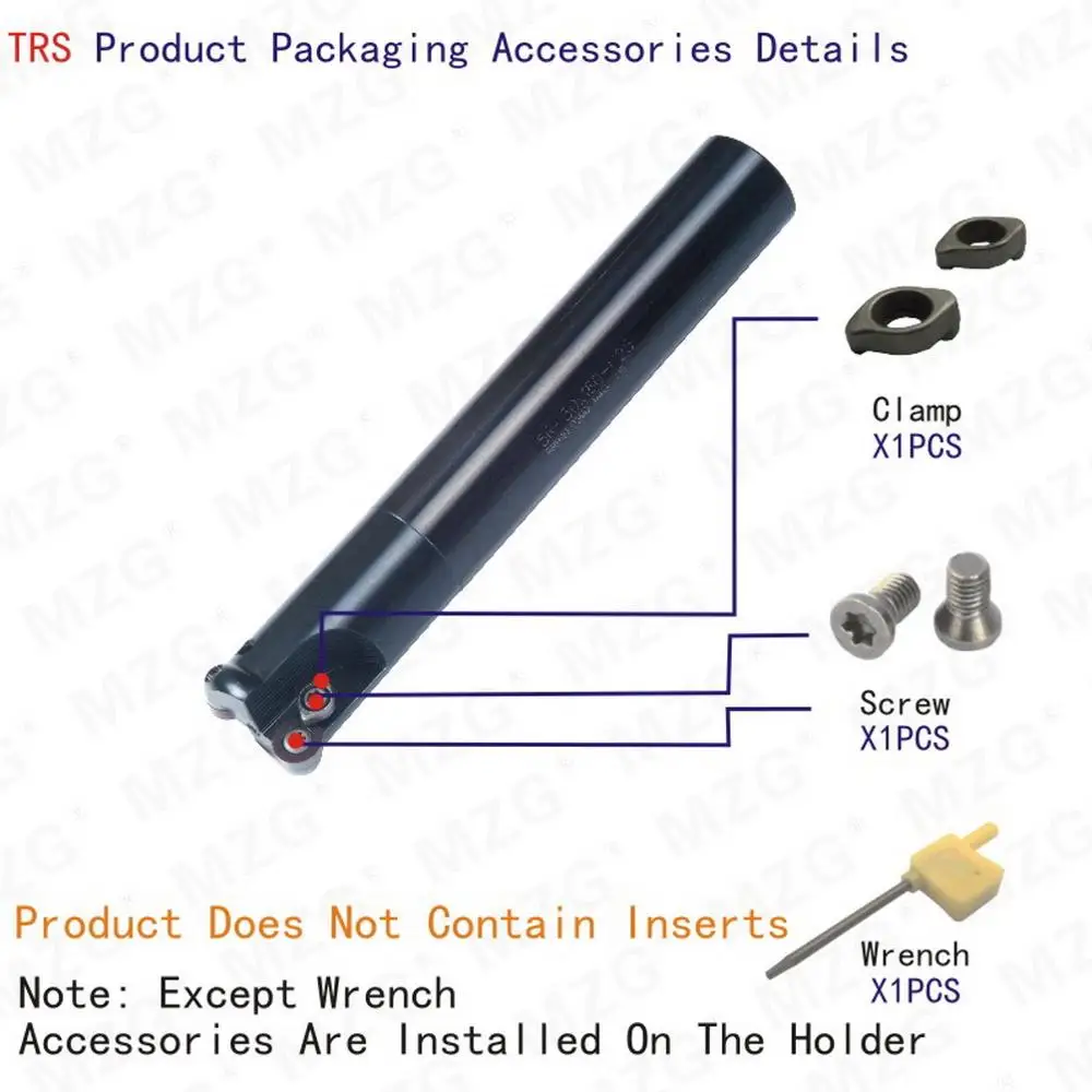 Mzg Trs Ronde Neus Gereedschap Rdmt Rdmw 10T3 Carbide Cnc Draaibank End Mill Arbor Snijden Bewerking Gezicht Frees