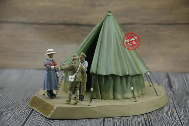 figure 1:32   Medical Tent Scene Puppet Warrior Military ModelWorld War I 1916Sommebattle