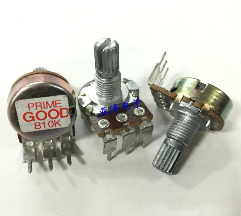 Prime quality 16 single potentiometer b10k bent foot shaft length 15mm power amplifier volume adjustable potentiometer