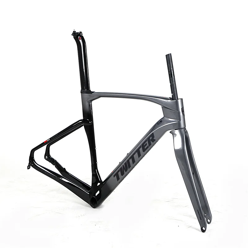 

TWITTER700 * 40C Carbon Fiber Road Bike Frame, Off-Road Gravel, Matte