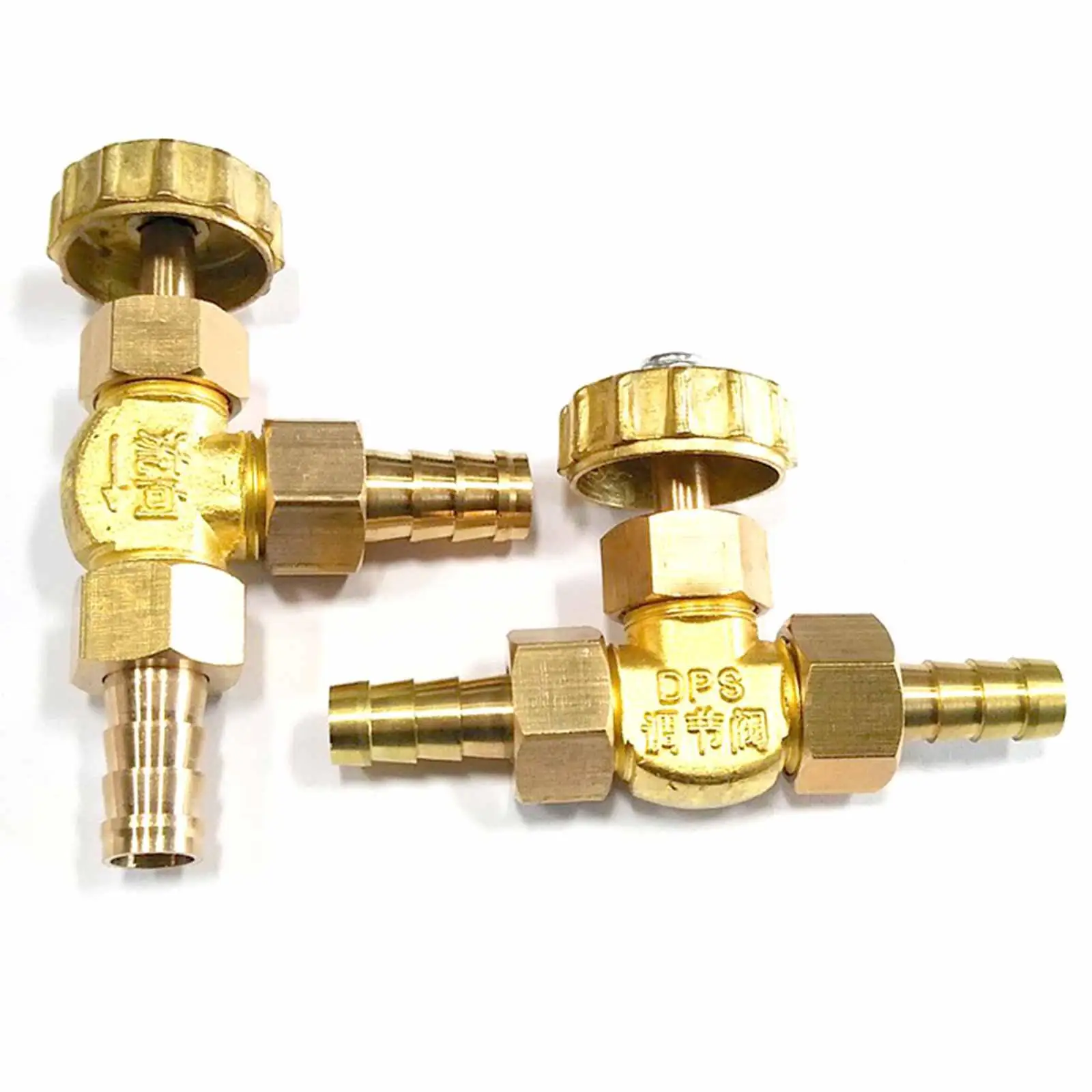 8mm 10mm Hose Barbed Stright / Elbow Brass Needle Valve Control Valve For Gas