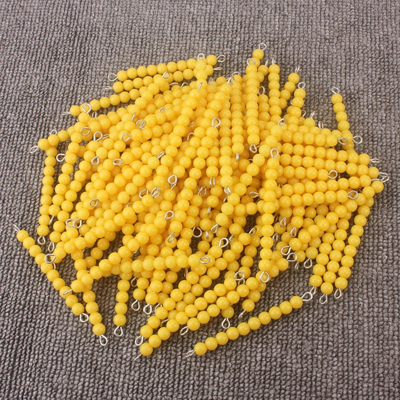 Baby Toy Montessori Yellow Bead 100-1000Pcs Beads Math Toy Early Childhood Education Preschool Training Kids Toys for Children