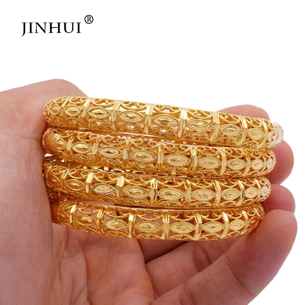 Bangles gold color for girl/women wedding Jewelry bracelets Dubai Ethiopian African bhangle bridal gifts Bracelet accessories