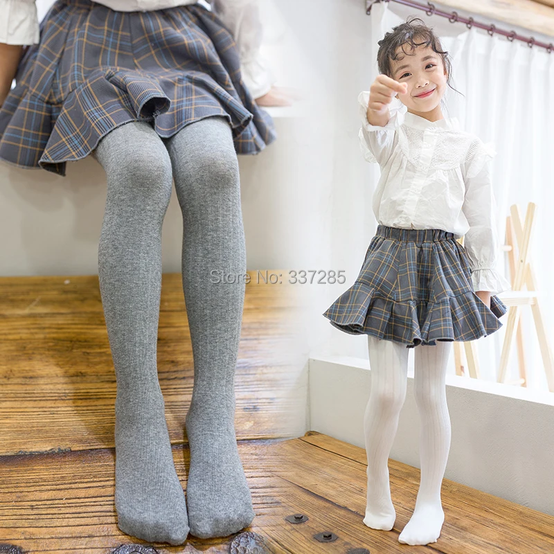 สาวอุ่นฝ้ายทารกถักเด็ก Pantyhose Anti-Pilling ลื่นเด็กด้านล่างฤดูใบไม้ร่วง tights