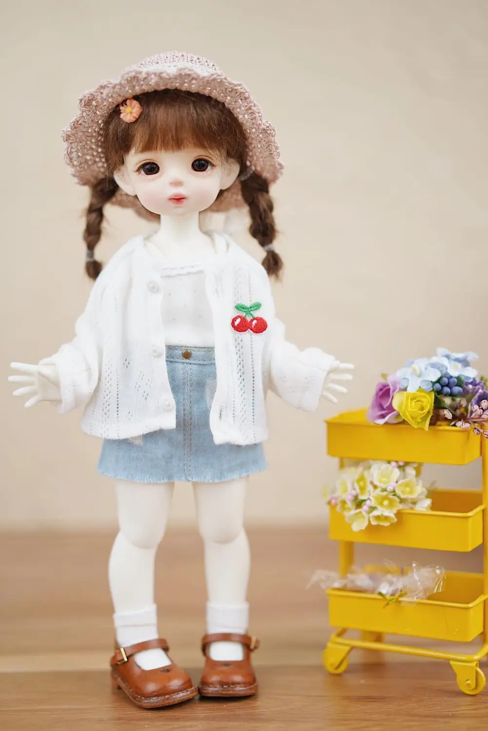 

Одежда для куклы BJD, подходит для 1-6 маленьких тканевых блайте30 см, аксессуары для куклы, тканая сумка, аксессуары для кукол