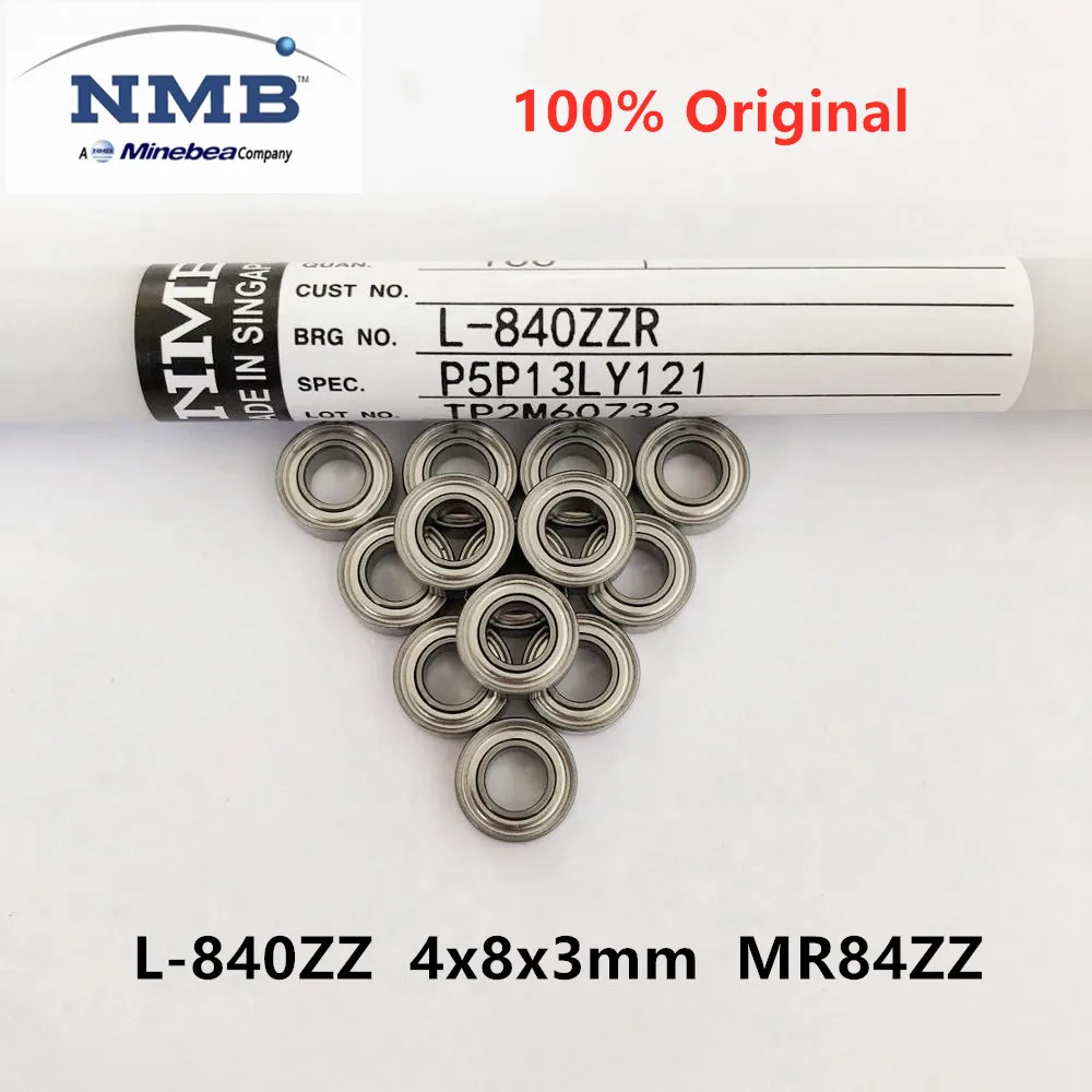 20pcs/100pcs original NMB high speed bearing L-840ZZ 4x8x3mm MR84ZZ precision miniature ball bearings MR84  840 4*8*3 mm