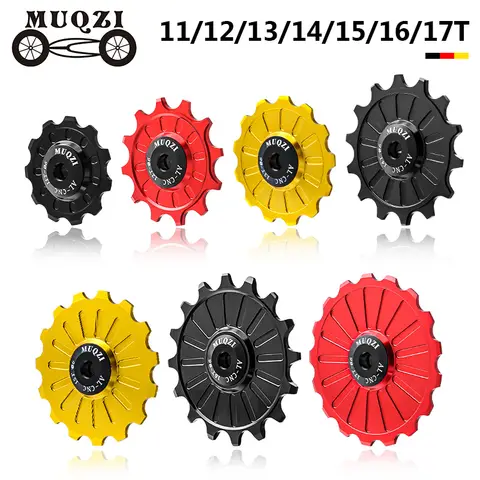 MUQZI Ceramic Bearing Jockey Wheel 11T 12T 13T 14T 15T 16T 17T MTB Road Bike Rear Derailleur Ultralight Pulleys