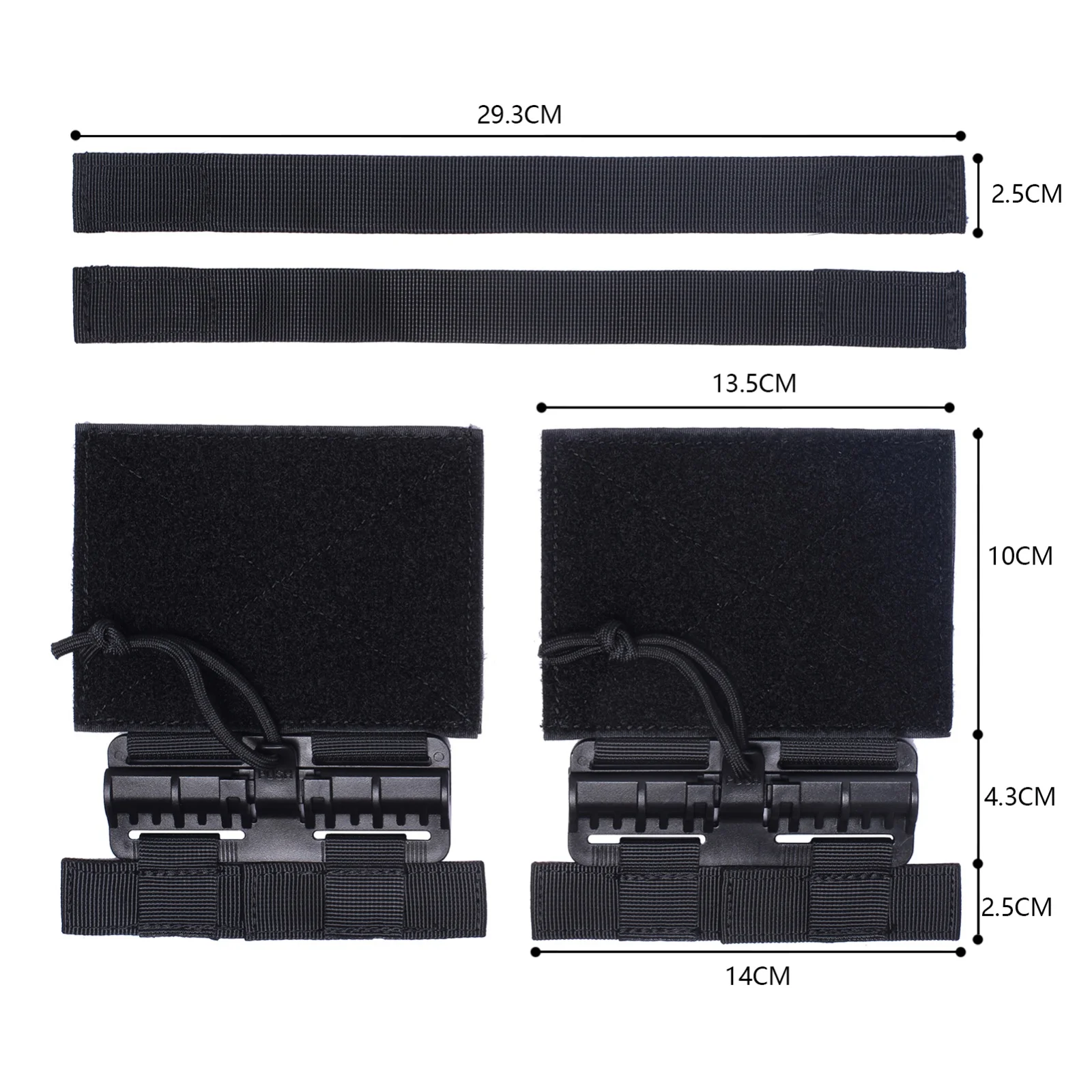 1 Pair Quick Release Adapters for Tactical Vest Chest Rig Cummerbund Quick Disconnect Buckles For Vest Accessory Attachment