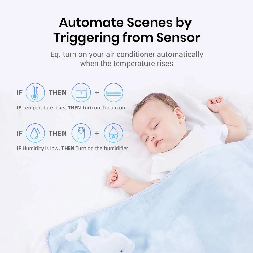 BroadLink RM4 ミニスマートユニバーサル IR リモートコントロールスイッチ HTS2 温度湿度センサーは Alexa および Google Home で動作します