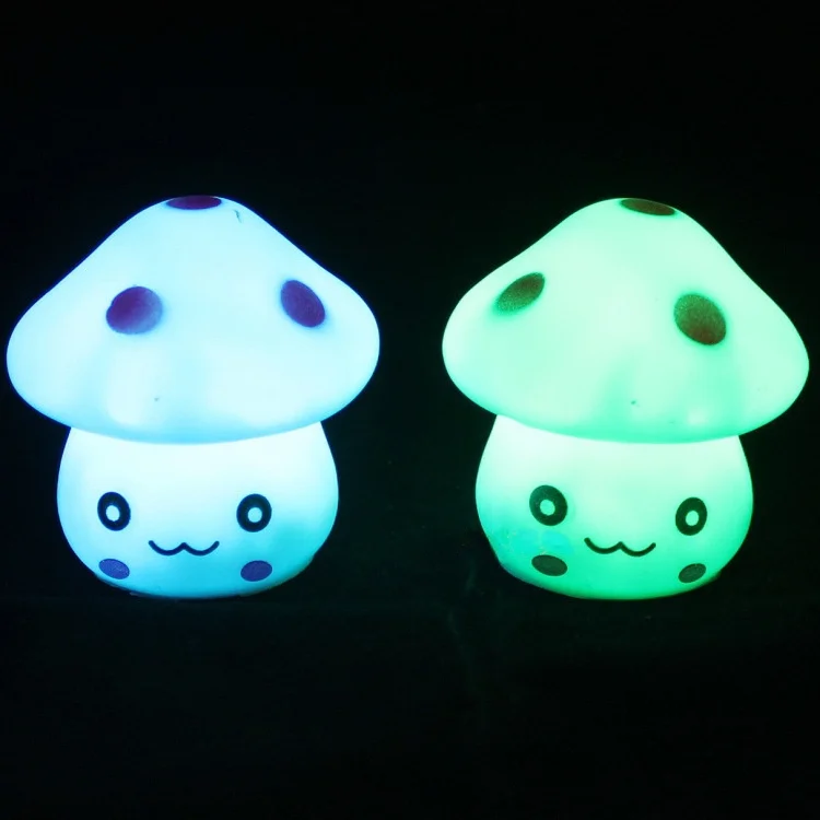 Colorful Luminous Children\'s Room Night Light Mushroom Gift Toy Bedroom Night Light