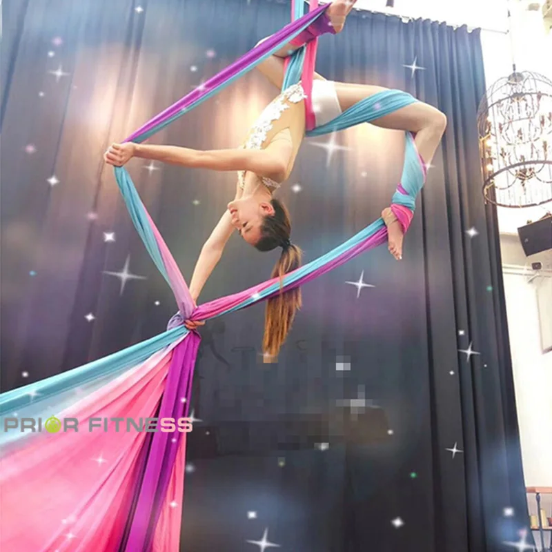 Ombre Aerial Silks Fabric Only - 18 Yards 16.5 Meters【Medium Stretch Color】Aerial Yoga