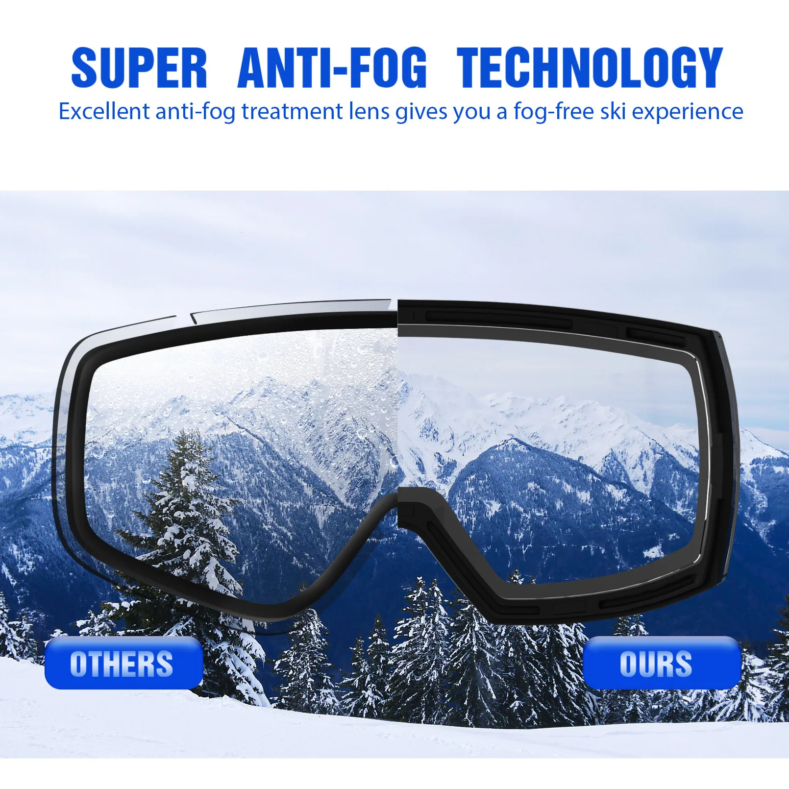 Maxjuli Ski Goggles Winter Snow Sports with Anti-fog for Men Women Youth Skiing Skating mask ONLY LENS  FOR M6