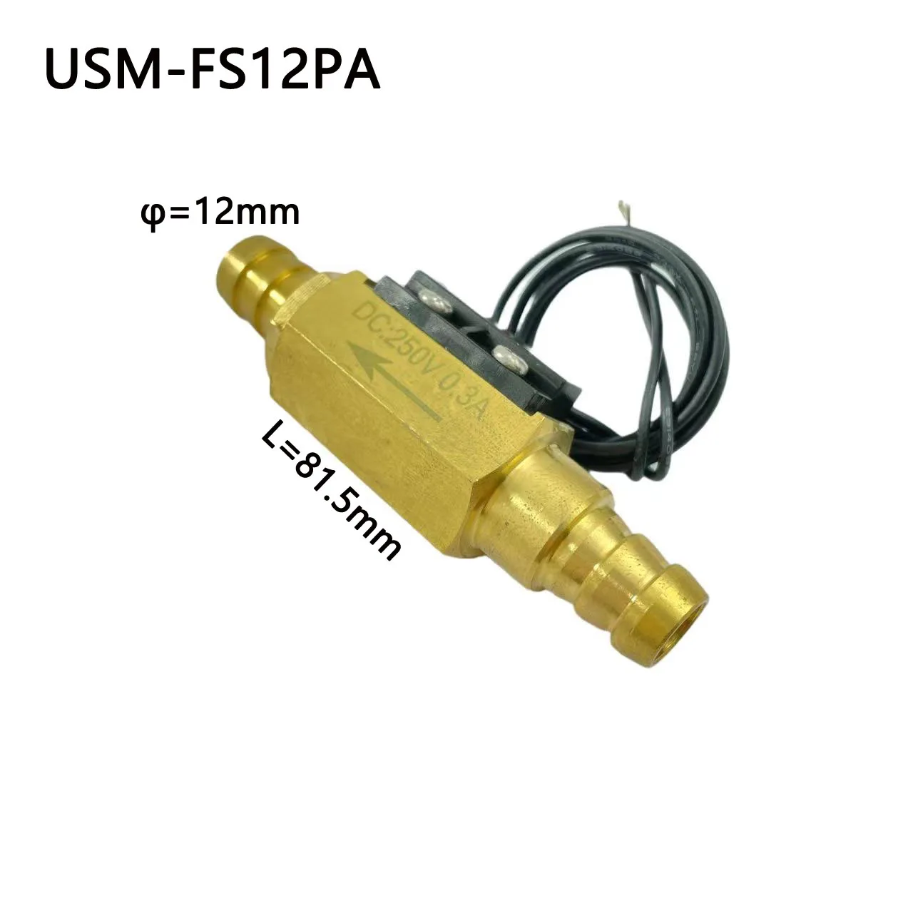 USM-FS12PA 12mm Hall Effect Liquid Water Flow Sensor Switch Flowmeter Meter 1.2-12L/min