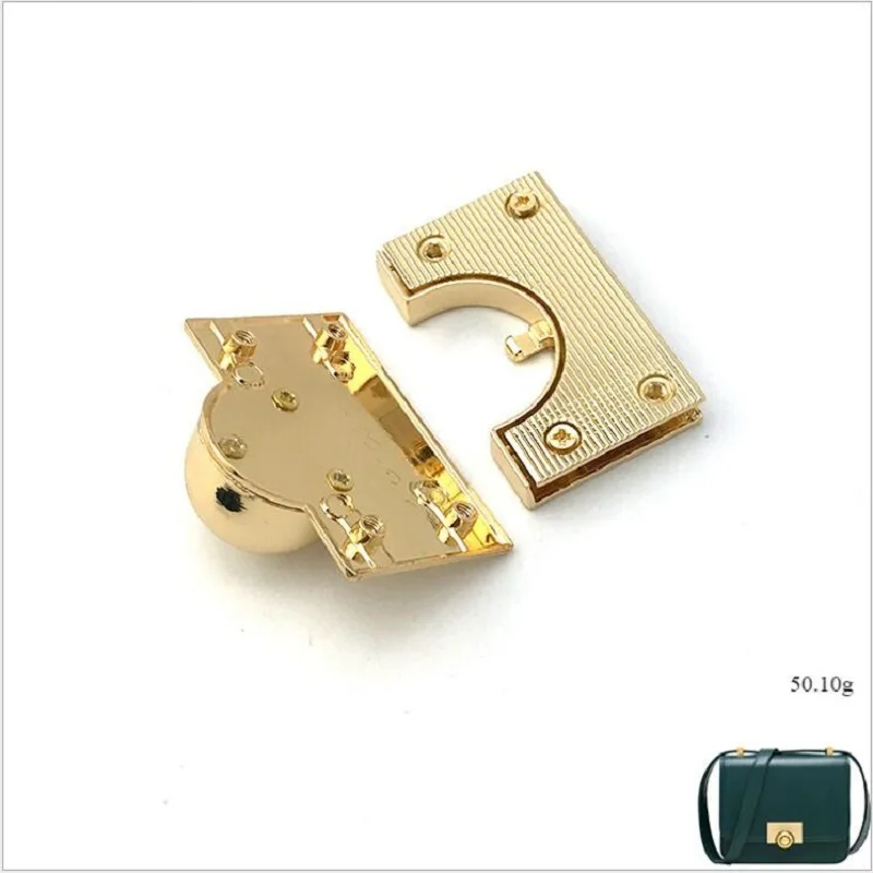 10pcs/lot factory wholesale new DIY luggage hardware wooden box lock metal buckle ladies handbag snap lock