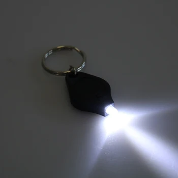 LED Mini Key Chain Light Outdoor Camping Emergency Key Ring Light  Squeeze Light Micro Flashlight Torch Built-in CR2016 Battery