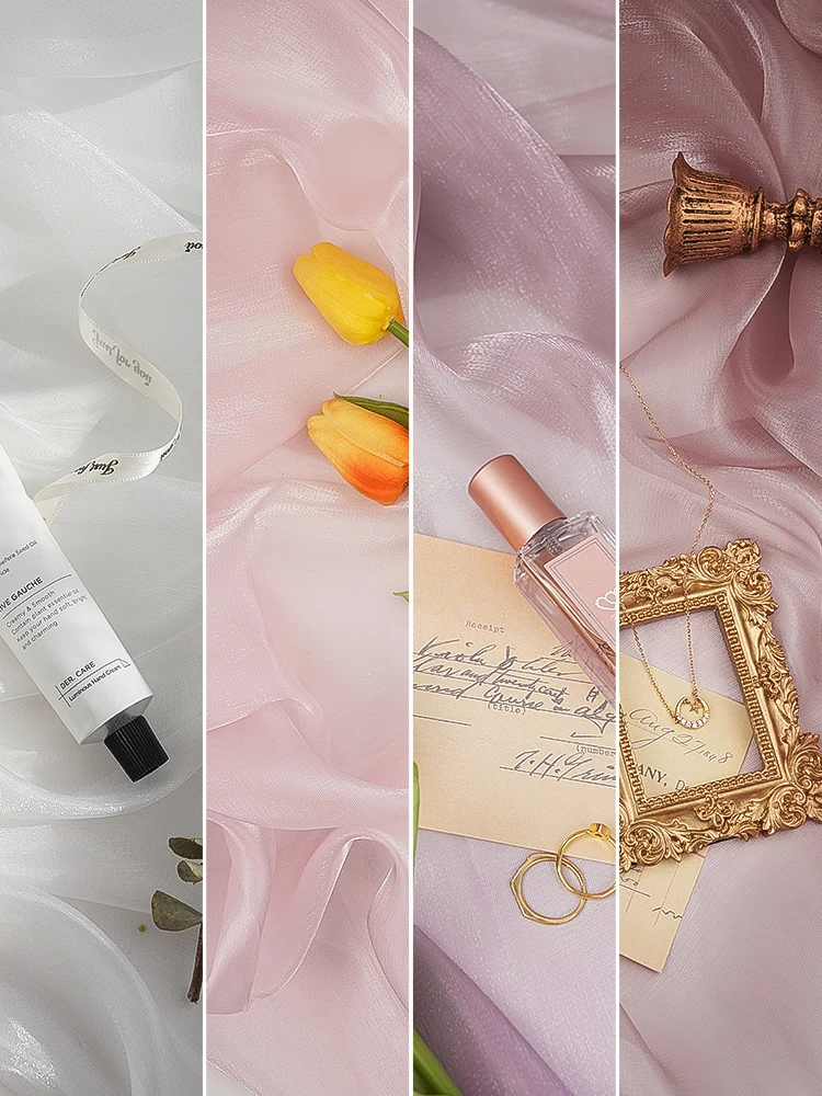 High Quality Bright Line Tulle Cloth Photo Studio For Food Dessert Cosmetics Jewelry Shooting Accessories Photography Props