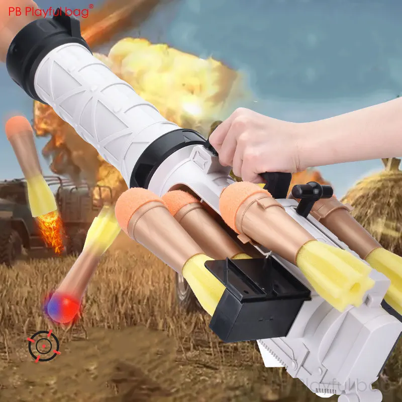 Playful bag Outdoor Mortar toys for boys EVA Sponge rocket launcher CS Portable Soft bullet mortar Children's gifts AC40