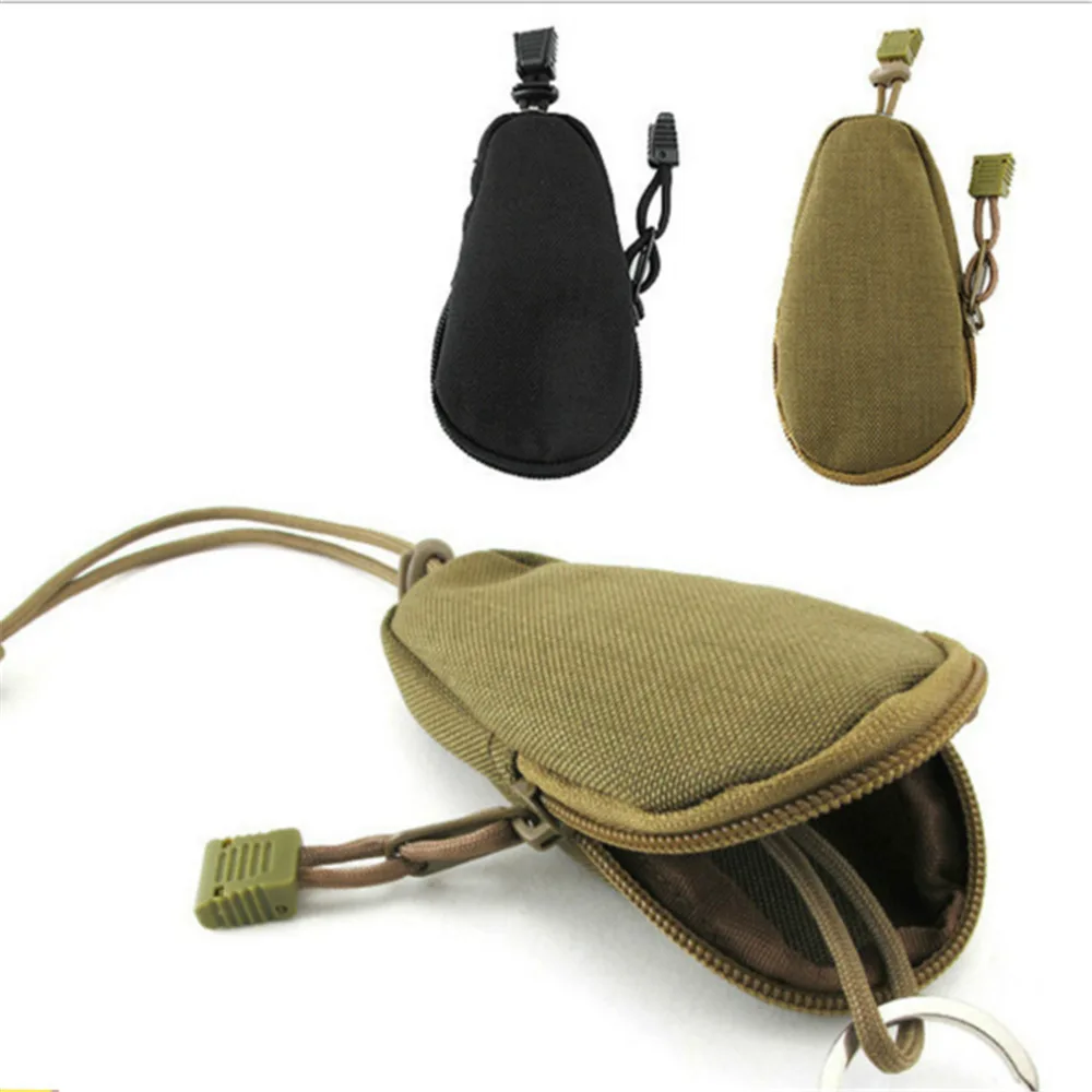 Hot Mini Key Wallets Holder Men Camouflage Coin Purses Outdoor Commuter Equipment Small Key Organizer Zipper Case Bag