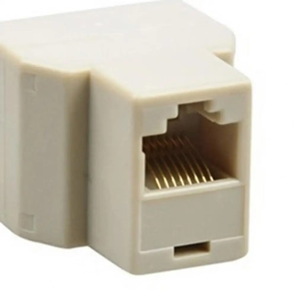 Mais novo RJ-45 divisor conector adatper ethernet adaptador de rede rj45 divisor cabo cat5 cat6 lan 8p8c plugue modular para portátil