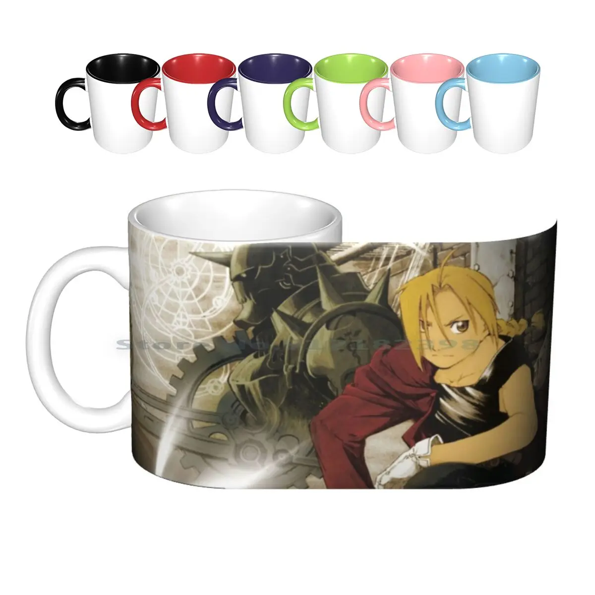 Fullmetal Alchemist Ceramic Mugs Coffee Cups Milk Tea Mug Fanart Fullmetal Alchemist Full Metal Anime Anime Fullmetal Alchemist