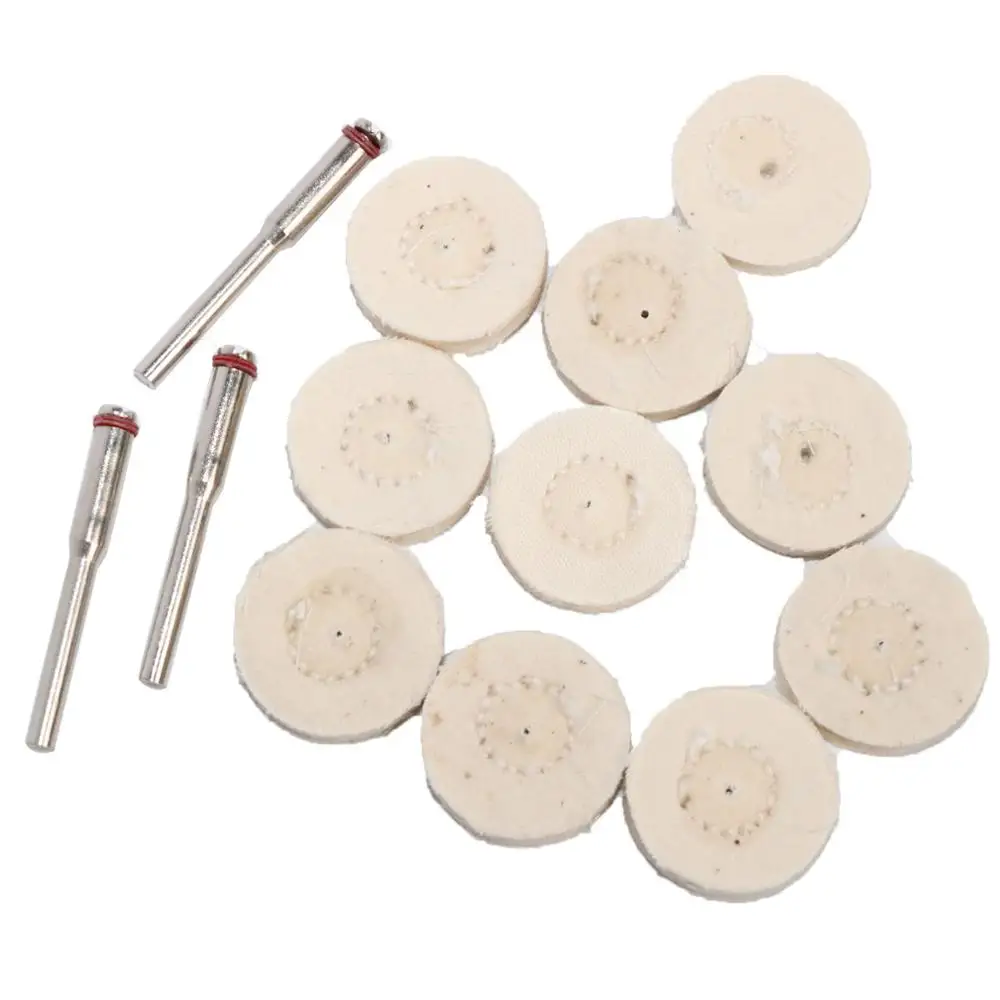 코튼 천 그라인딩 샌딩 헤드 연마 버핑 휠 Dremel 드릴 용, 3mm 생크 코튼 실 연마 미니 브러시