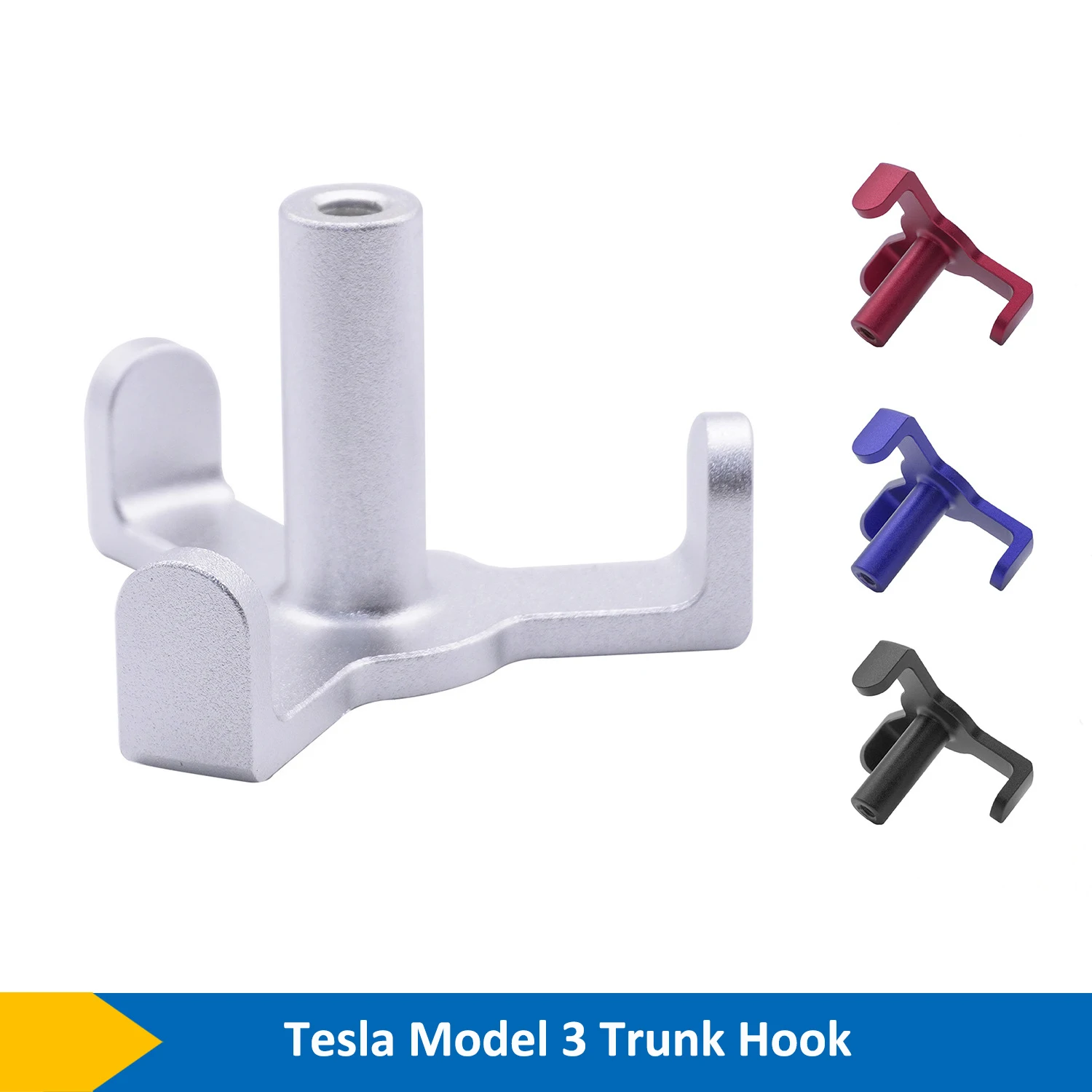 Aluminium Trunk Hook Car Pendant Trunk Grocery Bag Hook Mounting Holder For 2018-2021 Tesla Model 3