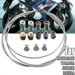 Universal Motorcycle Emergency Cable Repair Kit Solderless Nipple With Sleeve And Nut Set for SUZUKI KAWASAKI Honda