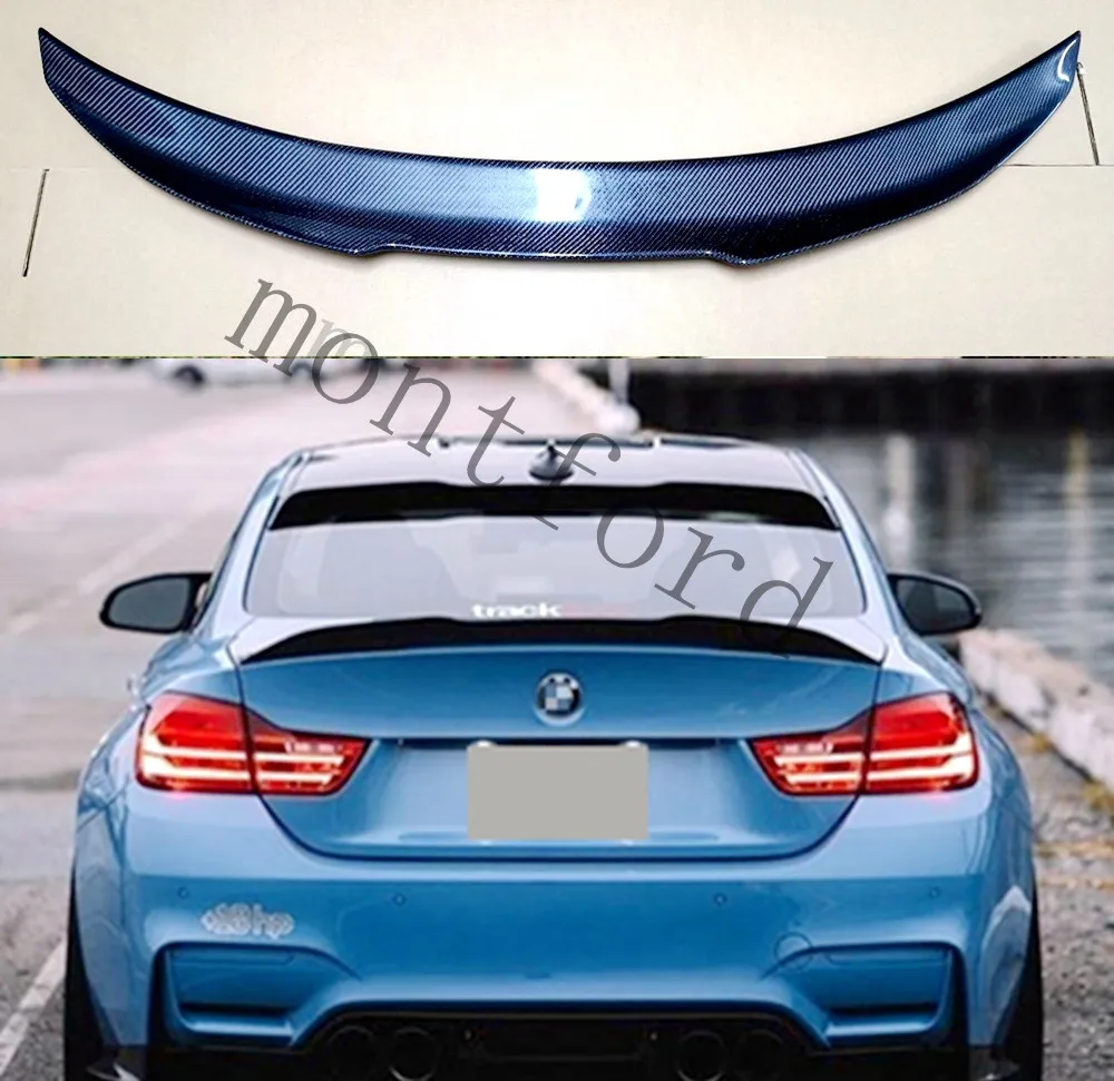 PSM style carbon fiber rear truck spoiler For BMW M4 Coupe F82 F32 M3 M4  Spoiler carbon Wings car styling 2014 - UP